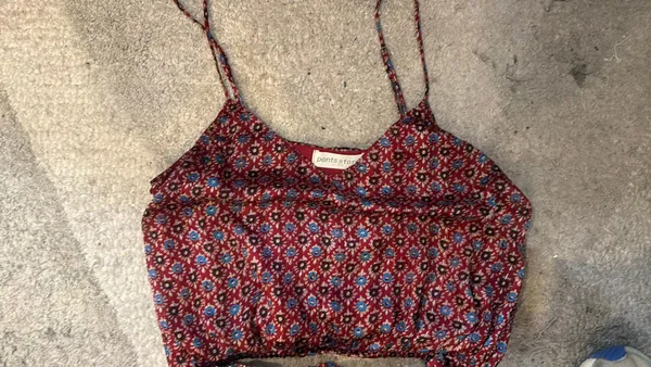 Pants Store Boho Red Floral Matching Set - Image 3