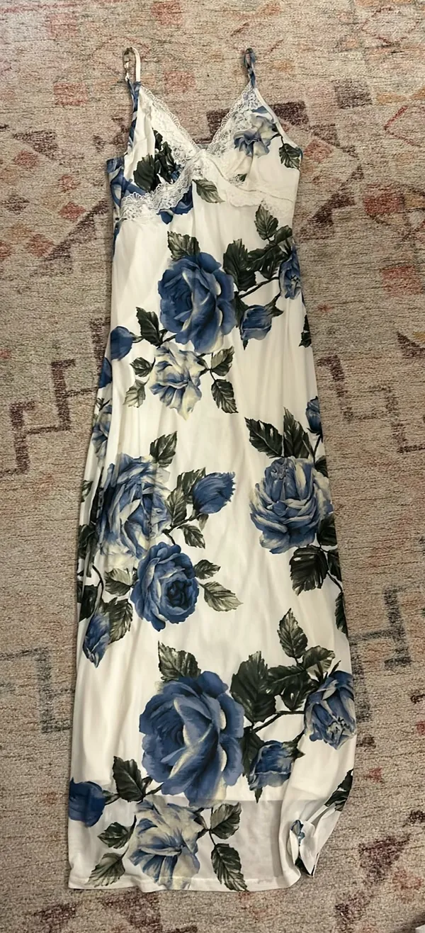 flowery dress with lace top - Image 3
