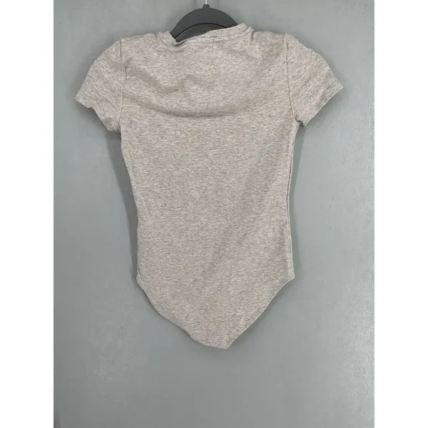GAP Womens Bodysuit Gray Heather Short Sleeve Crew Neck XS - Image 3