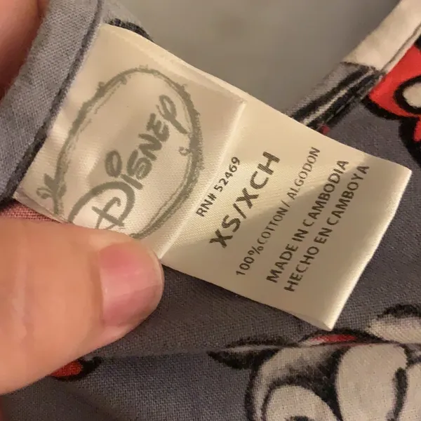-Disney mini mouse design scrubs size XS grey top - Image 7