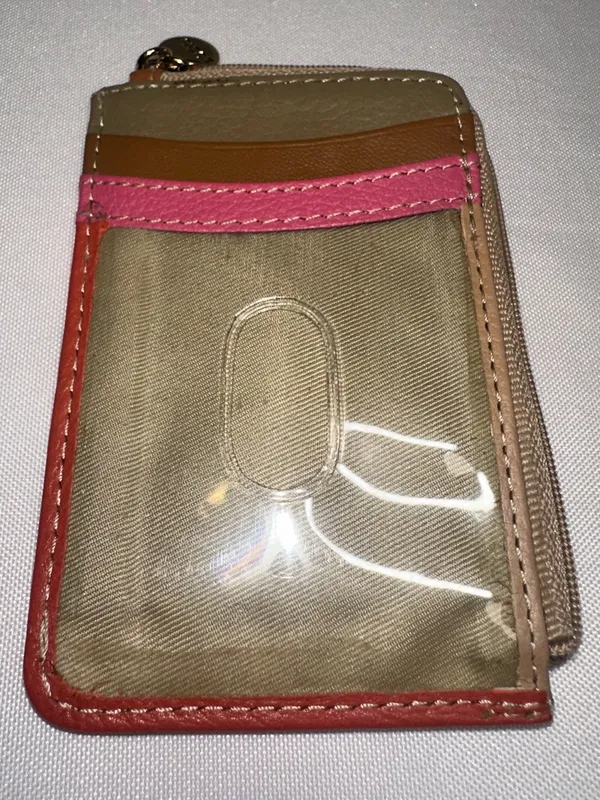Lodis Catalina Colorblock Leather Zip Card Case Wallet ID Window Coin Pouch RFID - Image 2