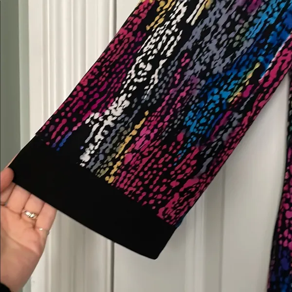 Colorful Abstract Print Dress - Image 3