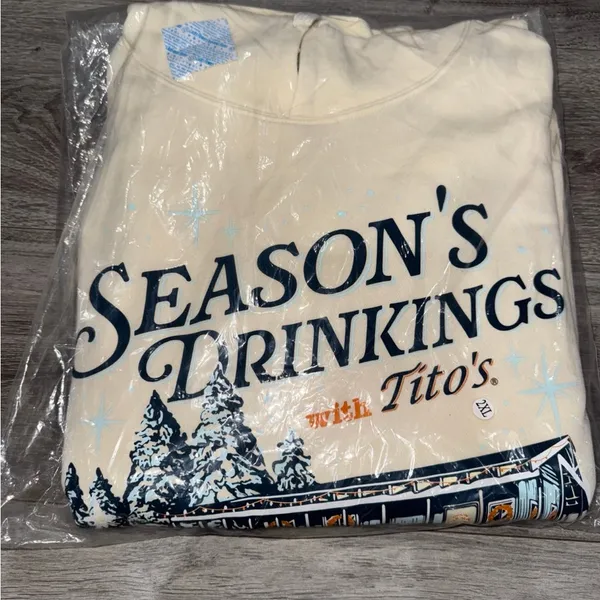 Tito's Season's Drinkings Ugly Holiday Hoodie - Image 5