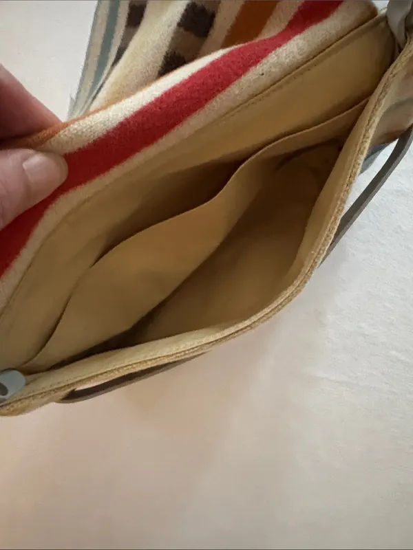 Pendleton Teal, Tan & Cream Southwestern Crossbody Bag - Image 5