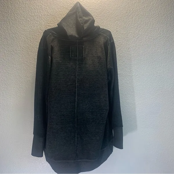 Women's‎ Black Hooded Sweater Gray Size XL - Image 3