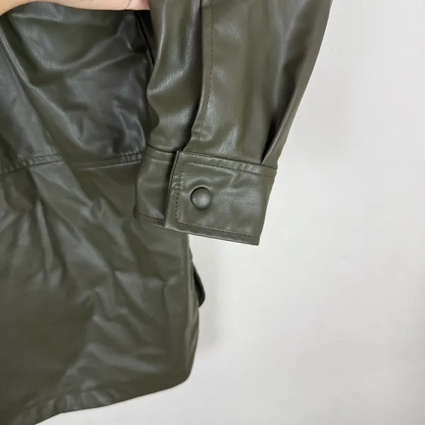 Zara FAUX LEATHER OVERSHIRT - Image 9