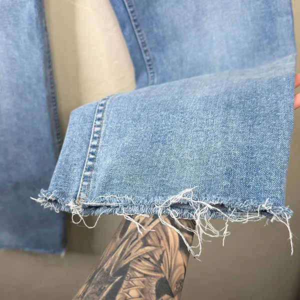 Free People We The Free Crvy High Rise Vintage Inspired Straight Jeans Size 32 - Image 8