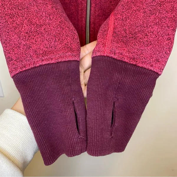 LULULEMON Scuba Full Zip Fleece Hoodie III Rio Mist Boom Juice Red Grape Sz 4 - Image 9