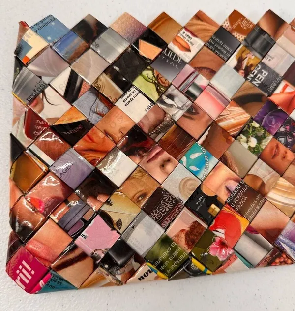 Really fun Weave Reworked Mini Bag - Image 5