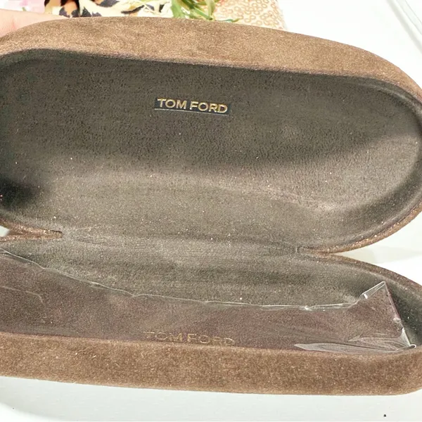 TOM FORD Sunglasses Case Only Clamshell Velvet Brown Hardcase Small‎ - Image 2