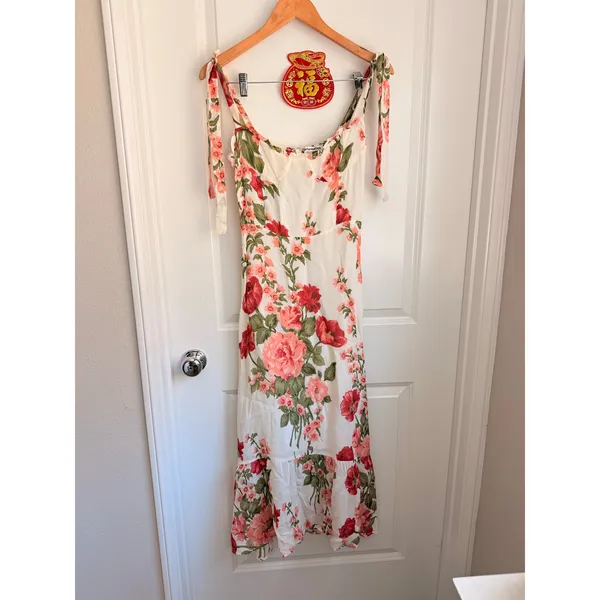 Reformation Nikita‎ Midi Dress Floral European Summer Tea Party Wedding US 10 - Image 2