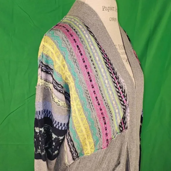 Daily Practice Anthropologie Womens Contrast Knit Cardigan Sweater‎ Small - Image 4