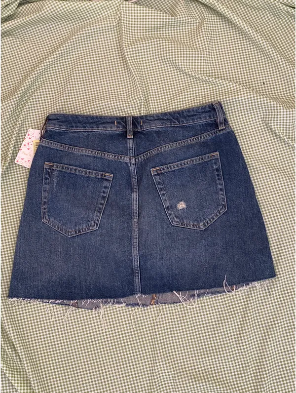 Free People Mini Skirt Denim - Image 3