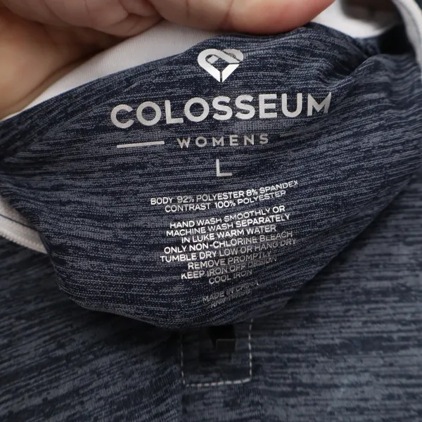 Colosseum Yale University Womens Navy Blue Space Dye 1/4 Zip Pullover Large - Image 3