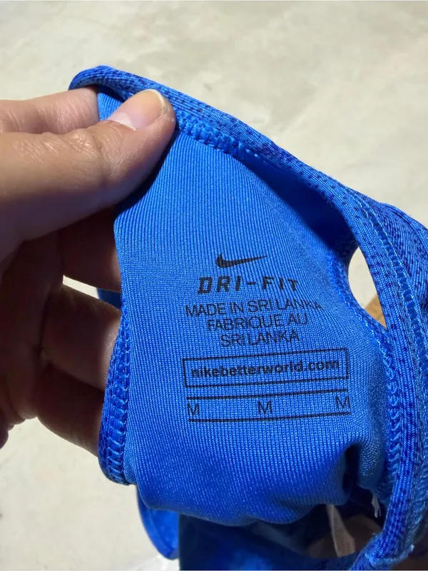 Nike Blue Racerback Sports Bra medium - Image 7