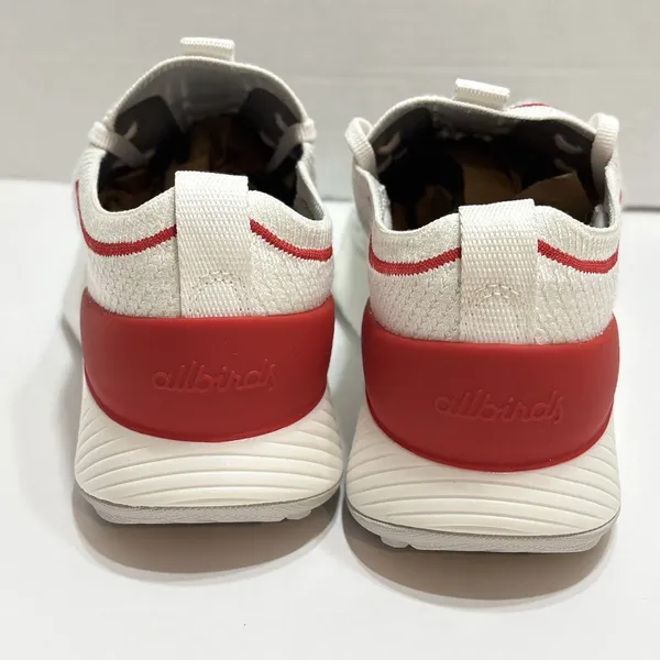 Women’s Allbirds Tree Glider Sneakers Blizzard & Bold Red Size 8.5 Athletic - Image 4