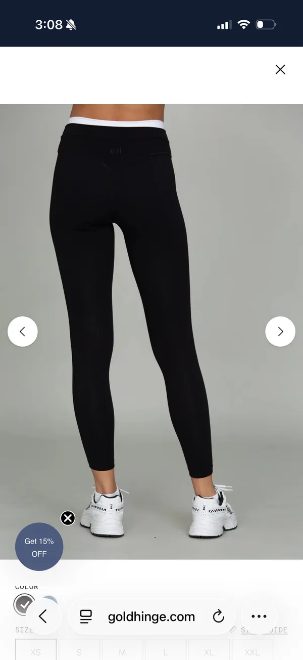 Gold Hinge Black Double Layer StrydeForm Leggings Set - Image 6