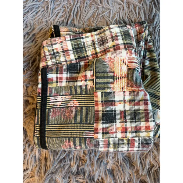 Adidas Her Studio London Patchwork Plaid Floral Leggings Multicolor Medium - Image 6