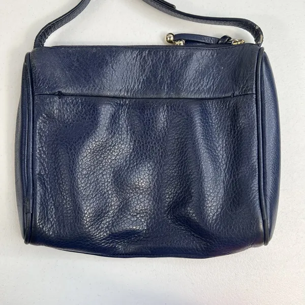 Kate Spade Lombard Street Cayli Crossbody Bag Navy Pebbled‎ Leather Purse READ - Image 8