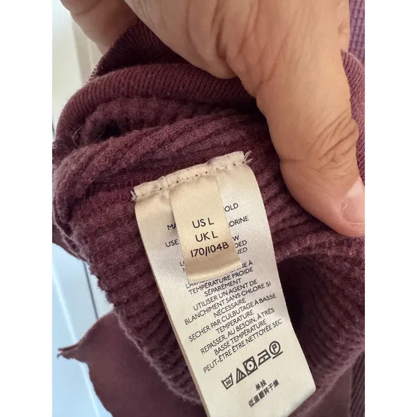 Free People purple‎ Buttercup oversized thermal size medium - Image 9