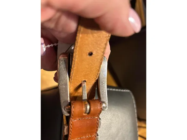 1995 Brighton leather belt. Size M - Image 3