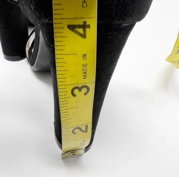 Heels Charm Faux Suede Black Heel Sandals Size 6.5 - Image 12