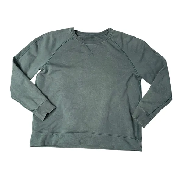 Lululemon Just Pleat It Crewneck Women Size 10‎ Green Good Raglan Sweatshirt - Image 4