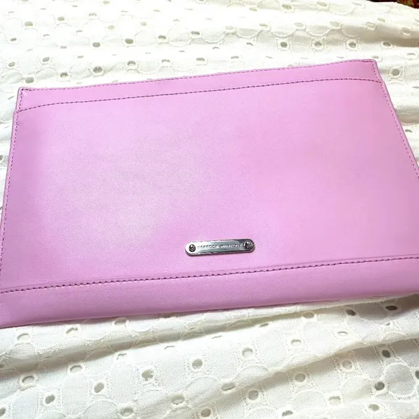 Rebecca Minkoff Girl Power Leather Zip Pouch Clutch - Light Orchid Pink - Image 7