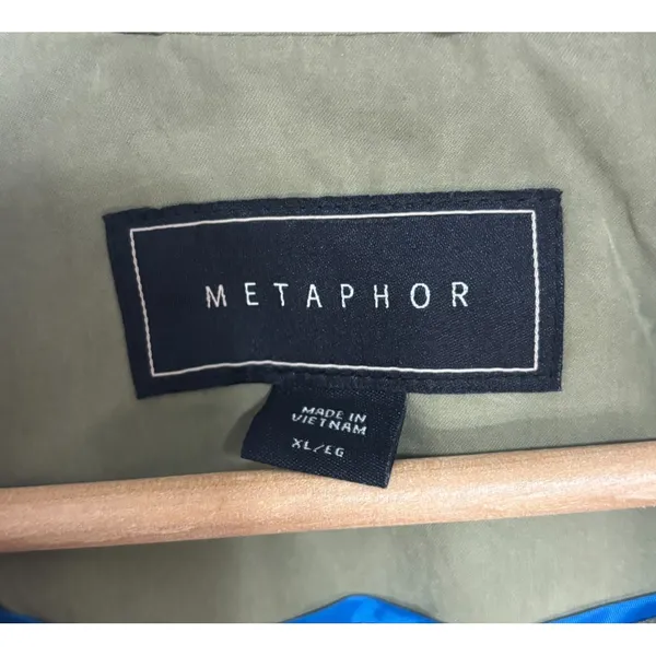 Metaphor NWT Women's Belted Trench Coat Olive‎ Green Sz XL Minimalist Neutral Utility - Image 3