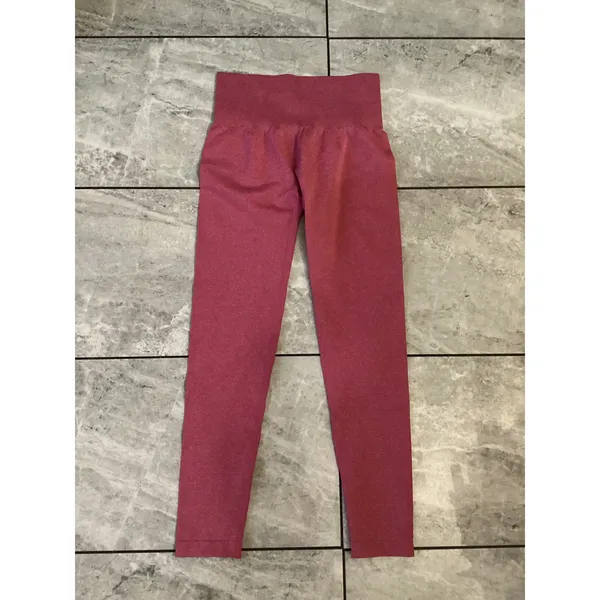 NVGTN Seamless Workout Leggings Pink High Waisted Activewear Size S - Image 3