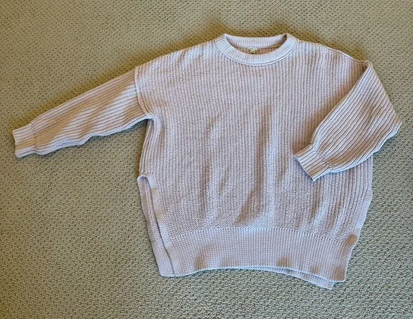 Aerie Women’s Oversized Crewneck Sweater Size XS Light Purple Pink Comfy Cozy - Image 2