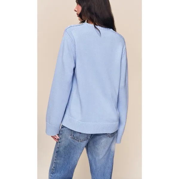 Guizio Americana Love Sweater Blue Oversized Sz Small NWT $188 - Image 3