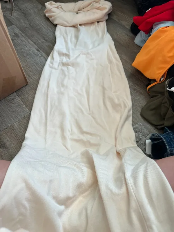 NWT Meshki Terese Off the Shoulder Maxi Dress Cream - Image 7