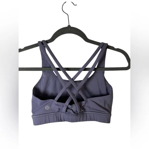 Lululemon Energy Bra Purple Quartz Size 4 Strappy Medium Support‎ Sports Bra - Image 6