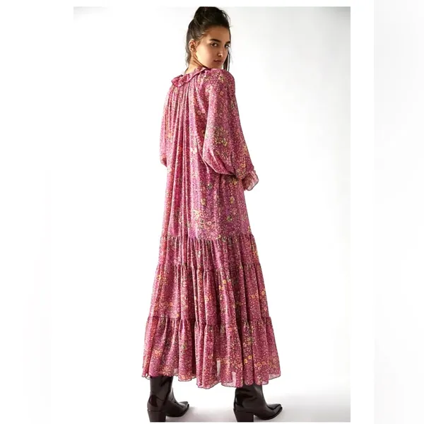 FREE PEOPLE Feeling Groovy floral boho maxi dress, size M - Image 3