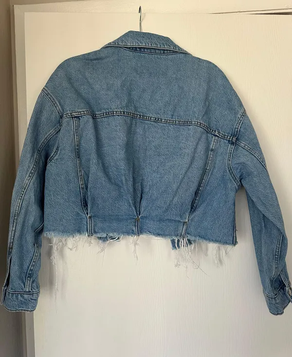 ZARA Cropped Jean Jacket - Image 2