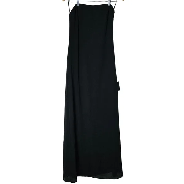 Lulus Rawya Black Strapless Maxi Dress DJ1566 Size M NWT - Image 2