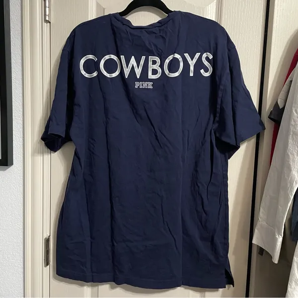 Victoria’s Secret VS PINK‎ Dallas Cowboys NFL Oversized Shirt Y2K Lounge Sleep - Image 3