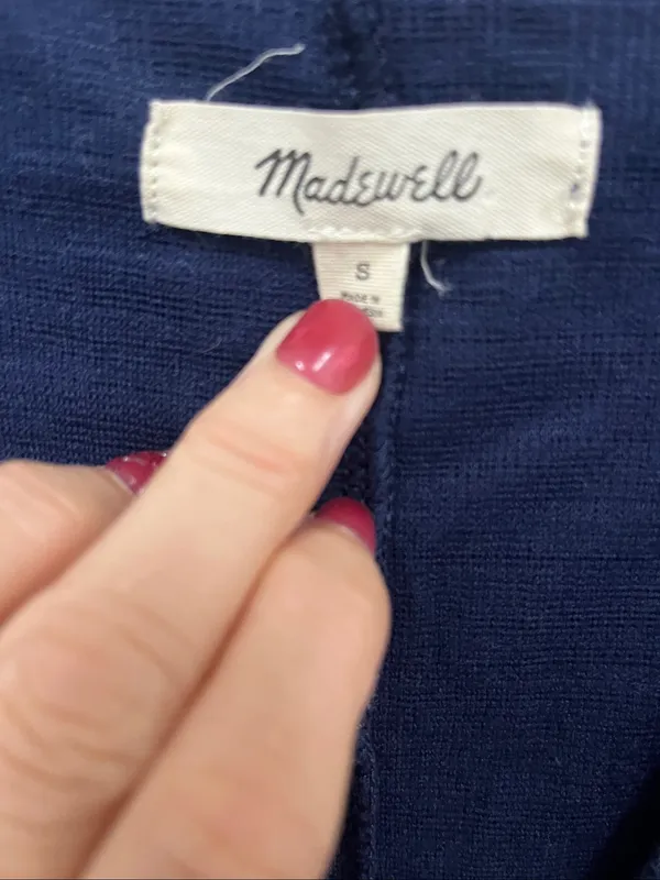Madewell Navy Wrap Dress size Small - Image 2