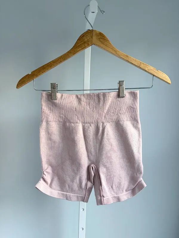 Gymshark Seamless Shorts Size S Light Pink High Waist Athletic Gym Booty Shorts - Image 2