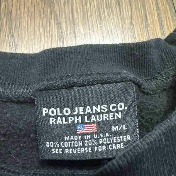 Vintage Polo Ralph Lauren Jeans Sweatshirt Women's SZ M/L Y2K USA Spell Out - Image 5