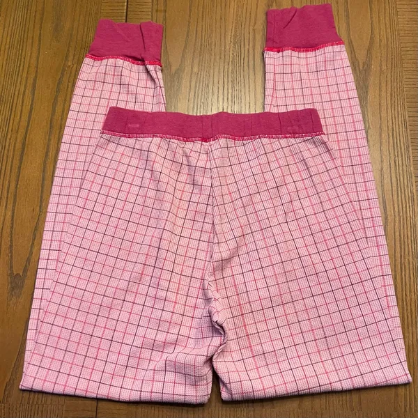 Free People‎ Intimately Chill Evening Pink Plaid Pajama Lounge Pants Size XS - Image 7