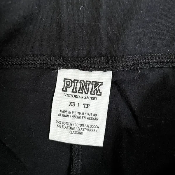 Victoria's Secret‎ PINK black full length leggings comfortable cotton size XS - Image 3