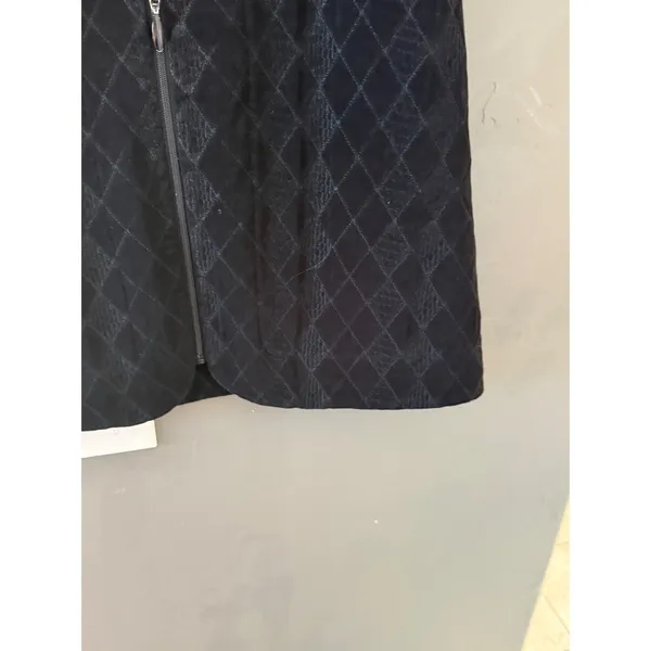 Chicos Travelers Womens Black Diamond Quilted Full Zip‎ Mock Neck Vest Size 2 L - Image 3