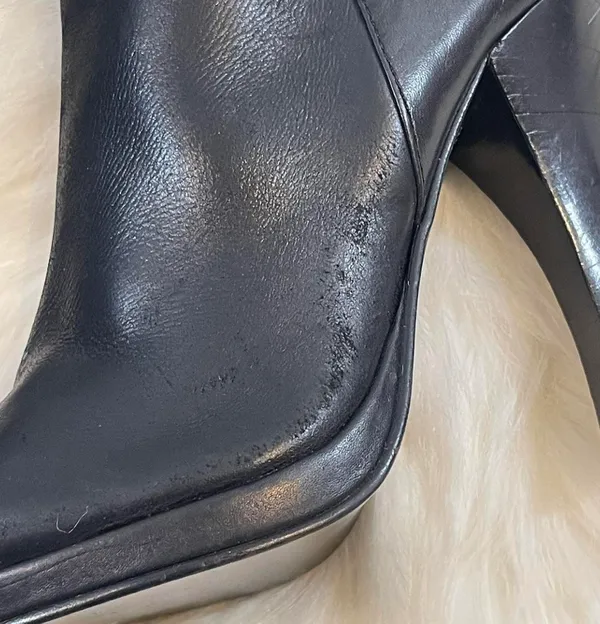 Vintage Boots Leather Mid Calf Boots - Image 4
