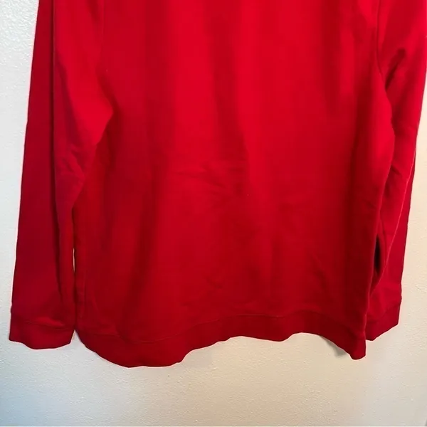 Kim Rogers‎ Women's Size Small Sweatshirt Red Fair Isle Quarter Zip Holiday - Image 8