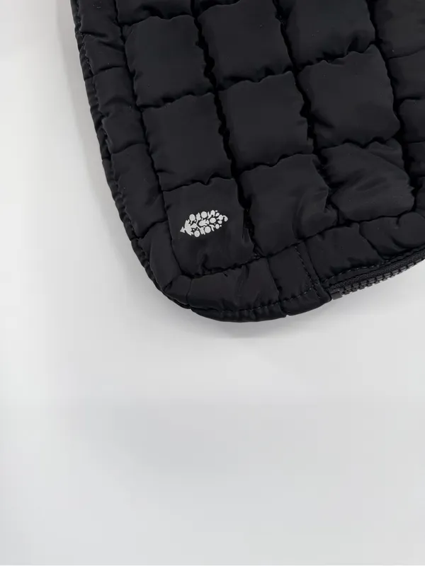 FP Movement Free People Quilted Mini Case Black Wristlet Travel Pouch - Image 5