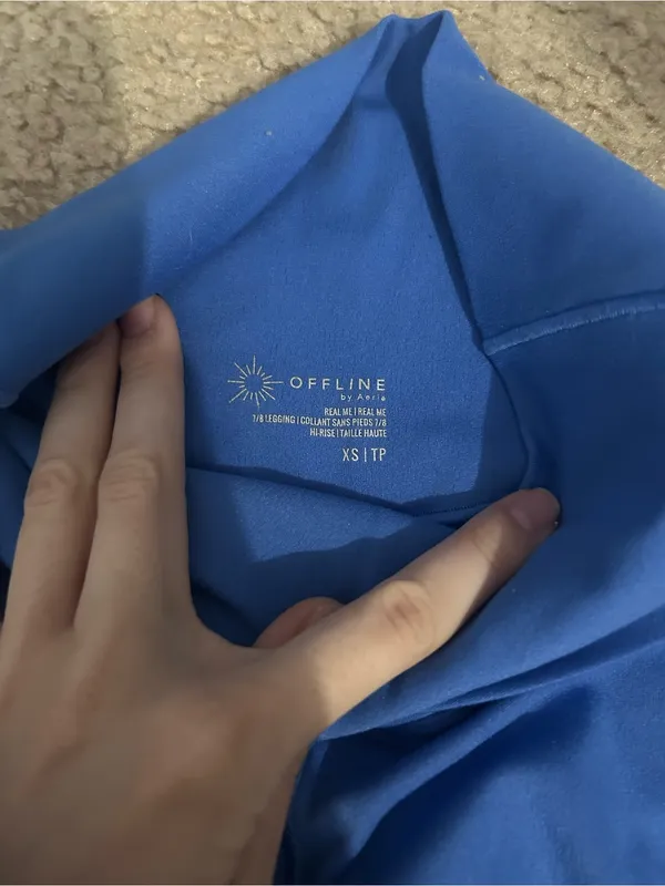 aerie Blue Crossover Leggings - Image 2