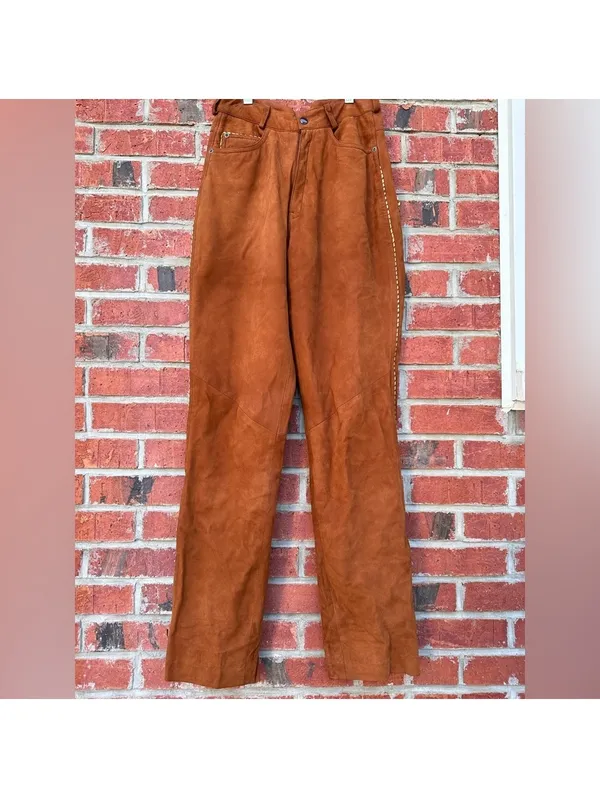 Vintage Continental leather Fashions Suede Leather Pants [COPY] - Image 2