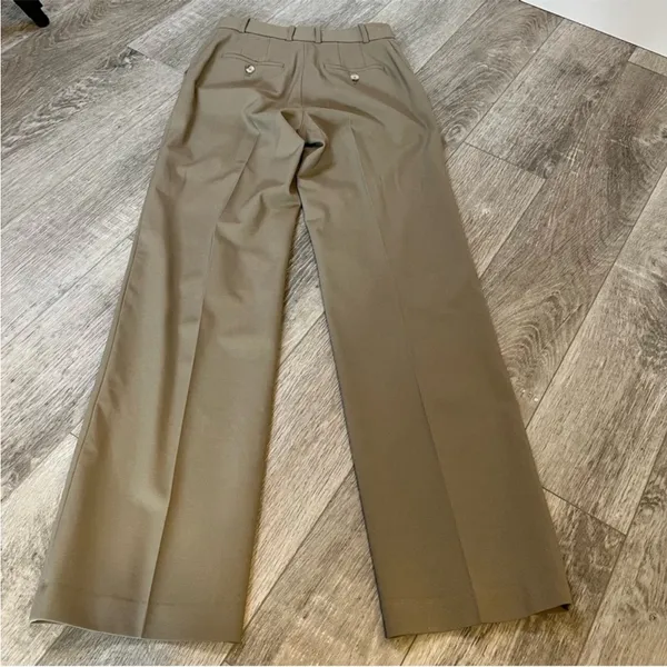 ARITZIA Babaton Agency Pant Wool Trousers Tan Front Crease Minimalist like new 0 - Image 4